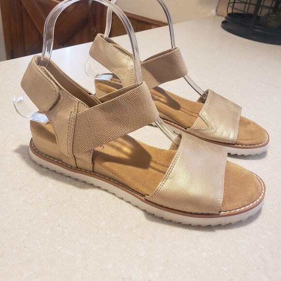 BOBS SKECHERS DESERT SANDALS JUTE WEDGE 7 COMFORT Brown - Picture 1 of 7